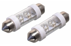 Žárovka 4LED 12V  suf. SV8.5 38mm bílá  2ks