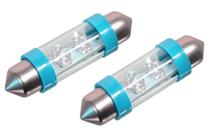 Žárovka 4LED 12V  suf. SV8.5 38mm modrá  2ks