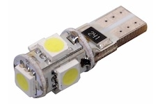 Žárovka 5 SMD LED 12V T10 s rezistorem CAN-BUS ready bílá