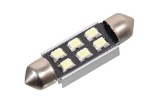 Žárovka 6 SMD LED 12V suf. SV8.5 38mm s rezistorem CAN-BUS bílá
