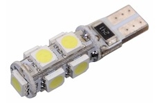 Žárovka 9 SMD LED 12V T10 s rezistorem CAN-BUS ready bílá